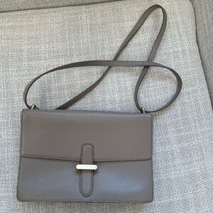 British brand Smythson Panama leather crossbody bag